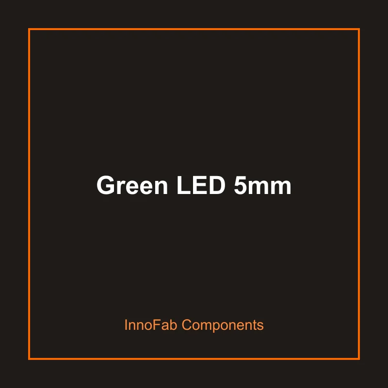 Green LED 5mm - LEDs & Displays by InnoFab