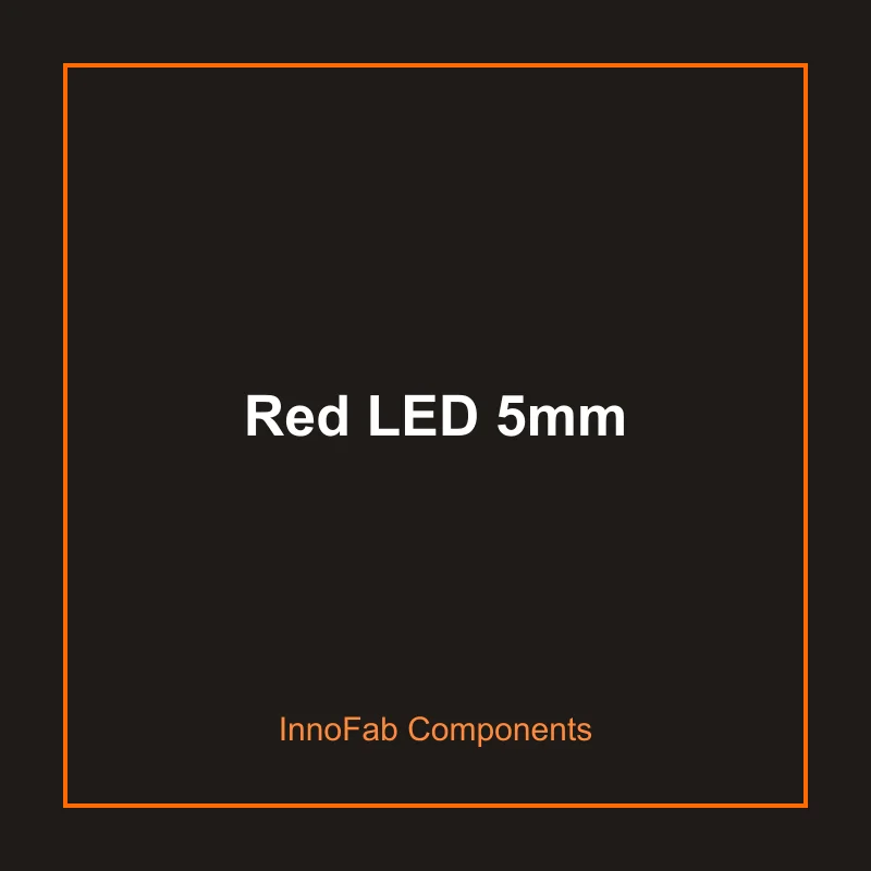 Red LED 5mm - LEDs & Displays by InnoFab
