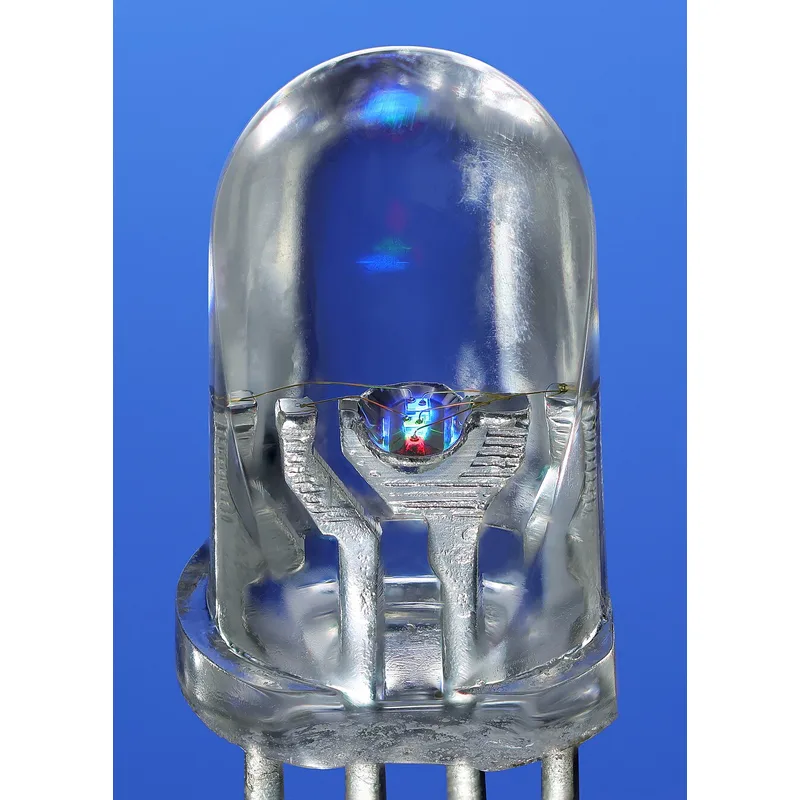 RGB Clear LED 5mm Common Cathode - LEDs & Displays by InnoFab