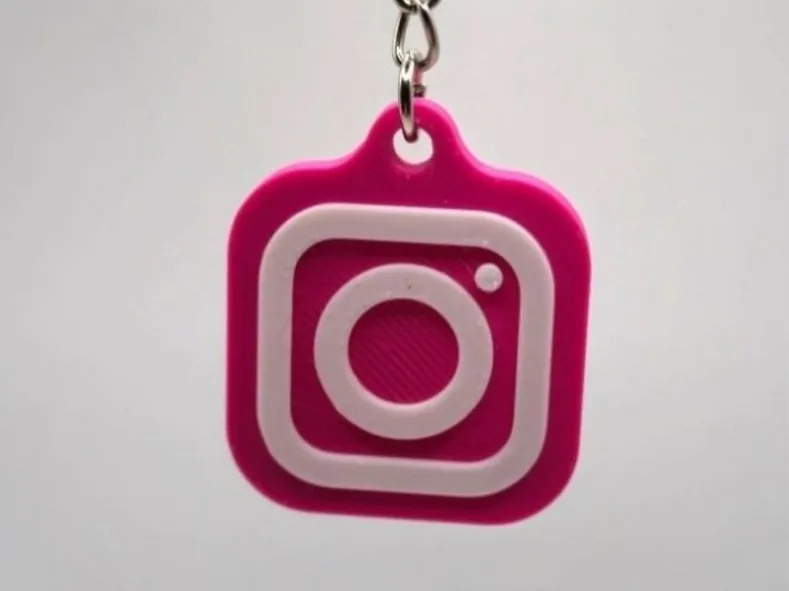 Instagram NFC Keychain - 3D Printed keychain by InnoFab