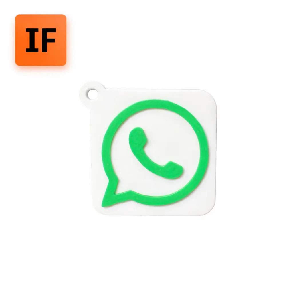 TapLink – NFC WhatsApp Keychain - 3D Printed keychain by InnoFab