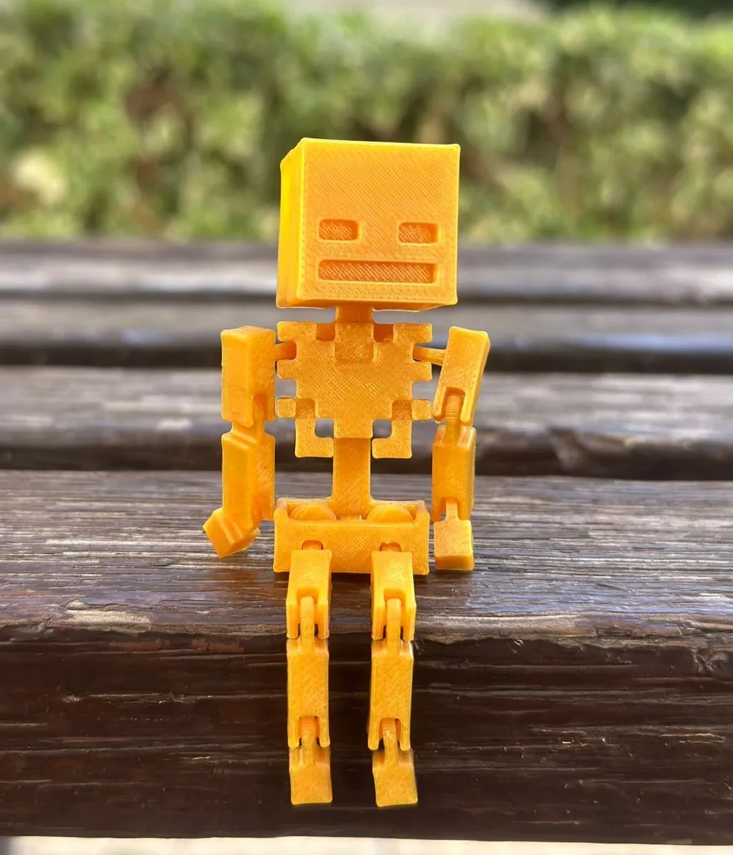 Minecraft Skeleton Figure - 3D Printed keychain by InnoFab